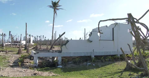 Hurricane Devastated Resort Typhoon Haiyan Stock Footage 36029277