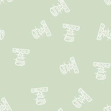Hurricane disaster line vector seamless pattern Stock Illustration