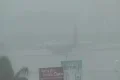 Hurricane Earl - C130 plane awaits for takeoff during storm with audio Footage