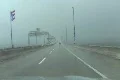 Hurricane Earl - driving through brigde under the storm Footage
