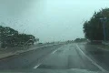 Hurricane Earl - Police Car Enters Avenue in the storm w audio Footage
