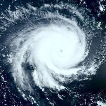 Hurricane on Earth from space. Elements of this image are furnished by NAS... Foto stock