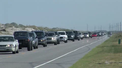 Hurricane Evacuation Outer Banks Video stock 12573888