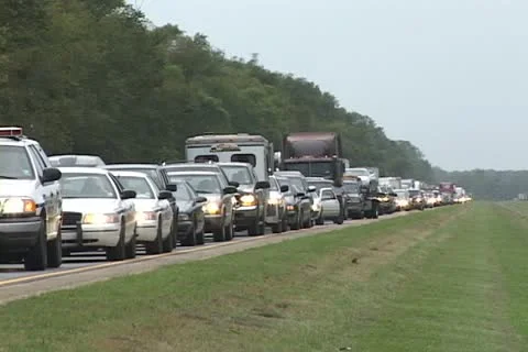 Hurricane evacuation traffic 库存影片 12574747