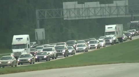 Hurricane Evacuation traffic 库存影片 12674185