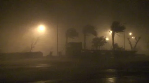 Hurricane Eyewall Blinding Wind And Rain Stock Footage 9026668