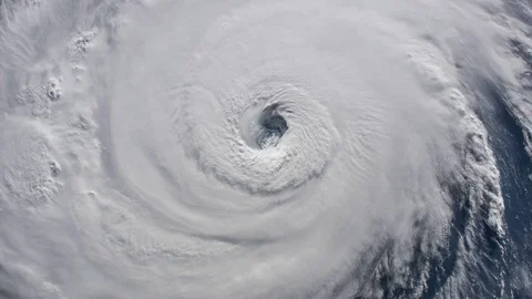 Hurricane Florence first major hurricane of 2018 - Cat 4, 140 mph, 9-7-2018 Stock Footage 95428337
