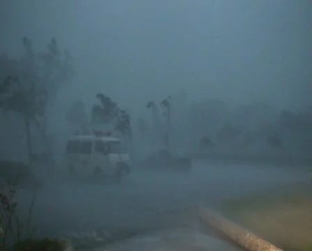Hurricane Force Eyewall Winds Of Typhoon Stock Footage 147272