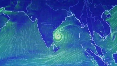 Hurricane formation view from space Stock Footage 70780227