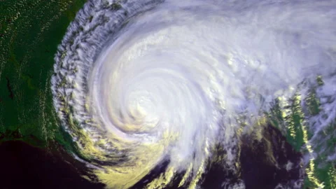 Hurricane Georges 1998 making landfall dangerous storm high winds Stock Footage 236604101