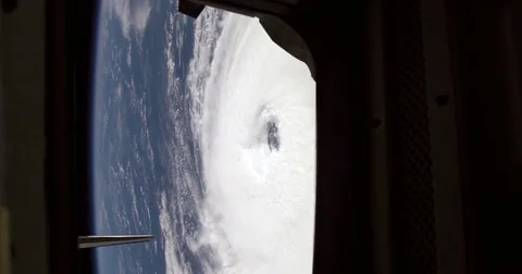 Hurricane Gordon View From Space Shuttle Atlantis Animation, 4K Stock Footage 75234737