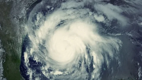 Hurricane Harvey hours before making landfall in Texas on August 25th, 2017. Video stock 79285287