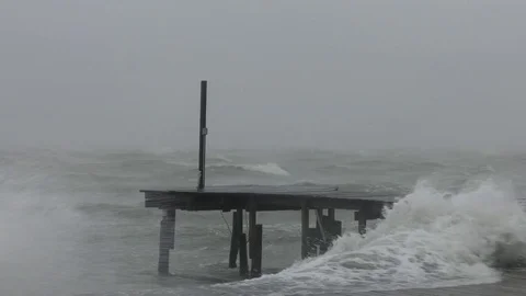 Hurricane Harvey storm surge Stock Footage 79606287