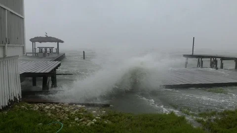 Hurricane Harvey storm surge Stock Footage 79606329
