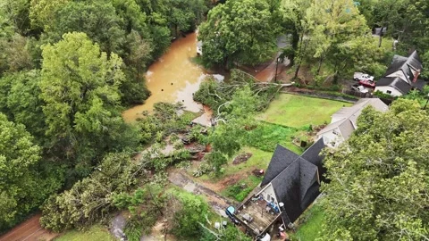 Hurricane Helene Damage Stockbeeldmateriaal 295294094