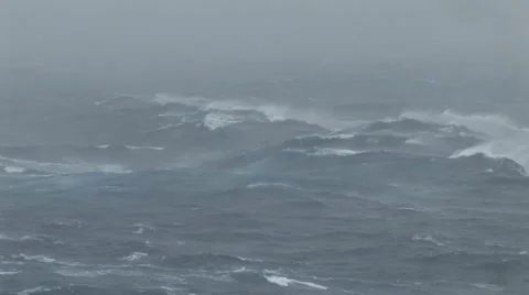 Hurricane Huge Open Ocean Waves Stock Footage 12574602