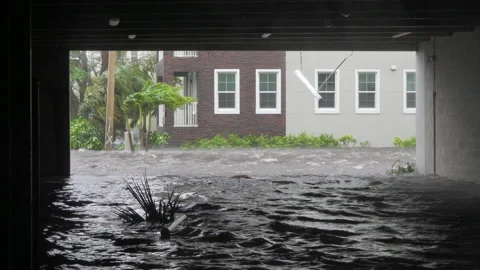 Hurricane Ian flooding Stock Footage 217409468