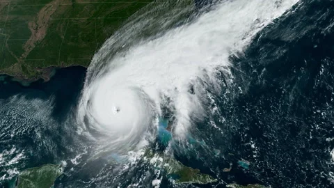 Hurricane Ian getting ready to plow into Florida view from space wide  Vidéo 236282321