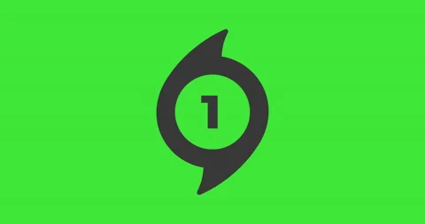 Hurricane icon animation. Five categories. Chroma key. Weather and map video Stock Footage 154739032