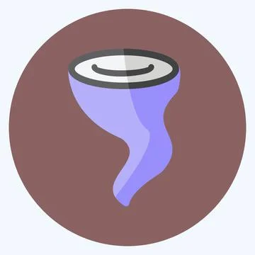 Hurricane Icon in trendy flat style isolated on soft blue background Stock Illustration