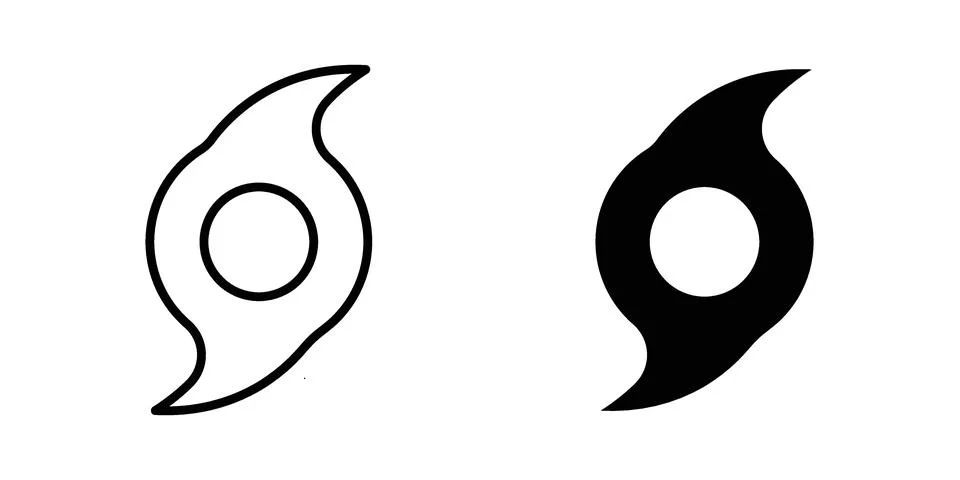 Hurricane icon vector design illustrations 库存插图