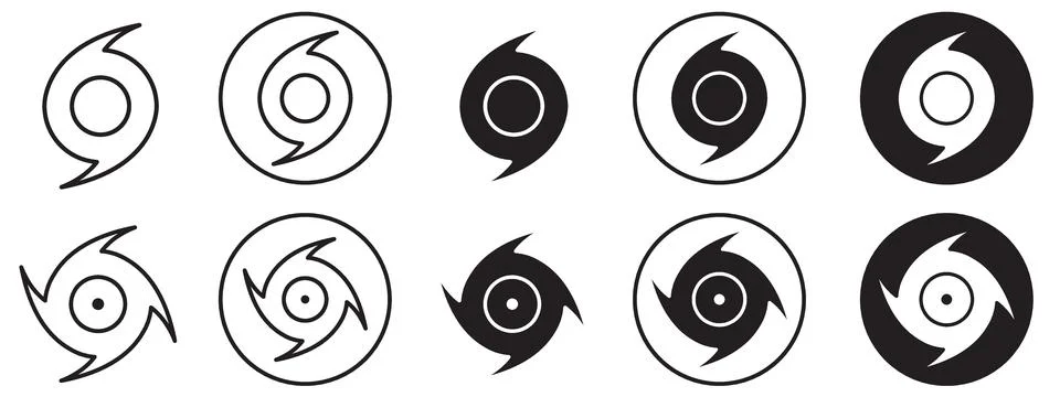 Hurricane icon vector set collection for web Stock Illustration