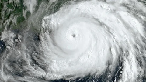 Hurricane Ida 2021 massive storm extremely dangerous high winds you from space Stock Footage 237234660