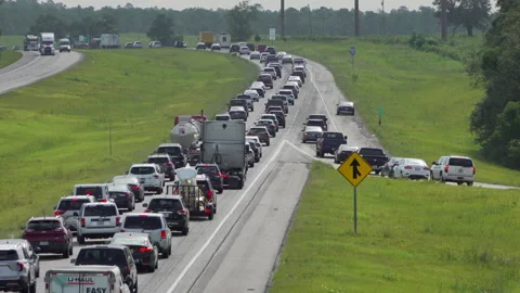 Hurricane Ida evacuation Stock Footage 160057313