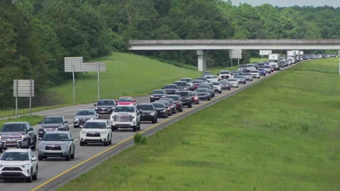 Hurricane Ida evacuation Video stock 160058258