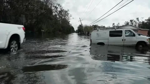 Hurricane Ida leaves countless damage after passing through Louisiana, Louisiana Stock Footage 204052912