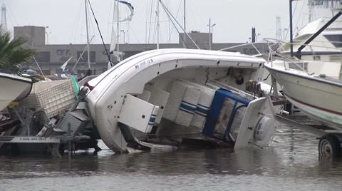 Hurricane Ike comes ashore Stock Footage 58505552