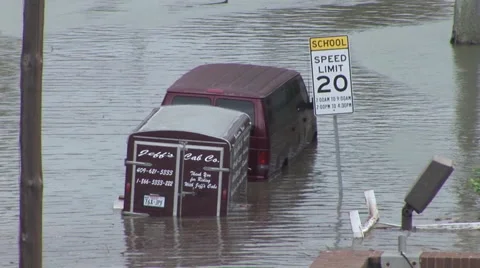 Hurricane Ike comes ashore Stock Footage 58505586