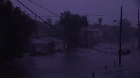 Hurricane Ike flooding 库存影片 12661217