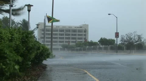 Hurricane intense wind rain Stock Footage 12574008
