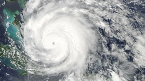 Hurricane Irene Aug 24 2011 view from space hurricane zoom in Stock Footage 237314845