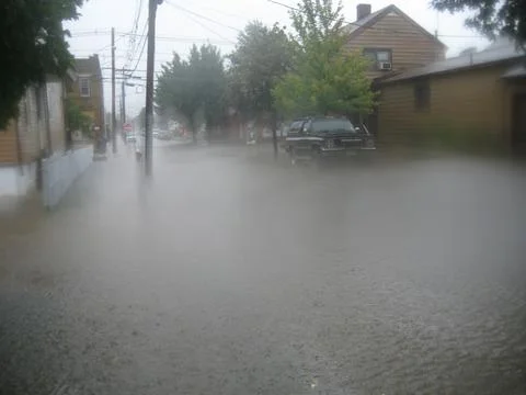 Hurricane Irene devastation in 2011 Foto stock