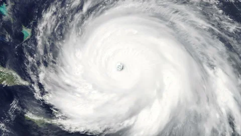 Hurricane Irma 2017 massive high wind storm view from space hurricane Stock Footage 236968915