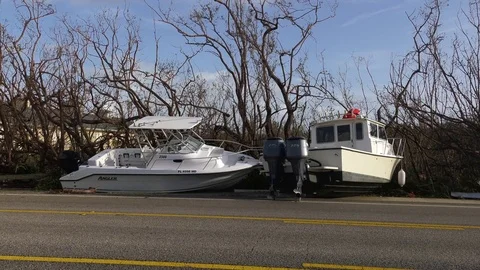 Hurricane Irma Florida Keys aftermath Video stock 83565067