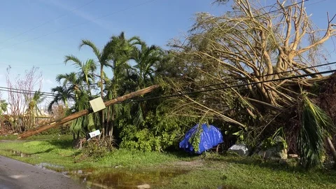 Hurricane Irma Florida Keys damage Stock Footage 83564844