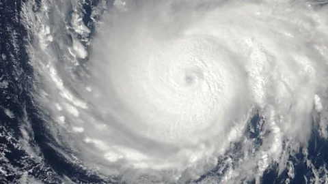 Hurricane Irma Rotating Wind Speeds Over 180mph Animation Zoom Out Stock Footage 79707376