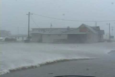 Hurricane Isabel comes ashore in North Carolina Stock Footage 12575248