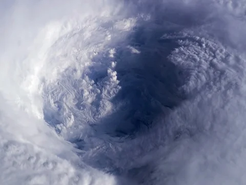 Hurricane Isabel Eye Close Up View From Space to Earth Animation, 4K Stock-Footage 75213779