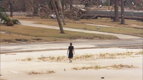 Hurricane Katrina Beach Devastation Stock Footage 37281881