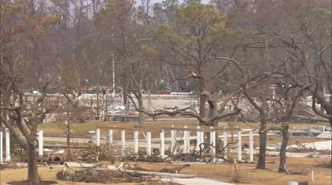 Hurricane Katrina Beach Devastation Stock Footage 37281886