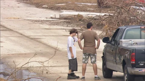 Hurricane Katrina Beach Devastation Stock Footage 37281890