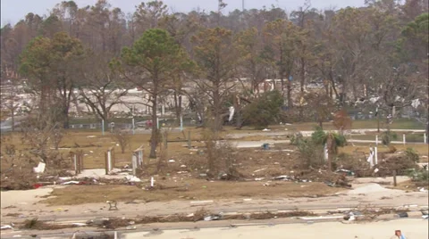Hurricane Katrina Beach Devastation Stock Footage 37281895