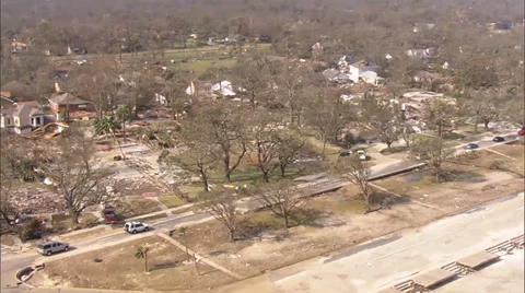Hurricane Katrina Coastline Stock Footage 37276835
