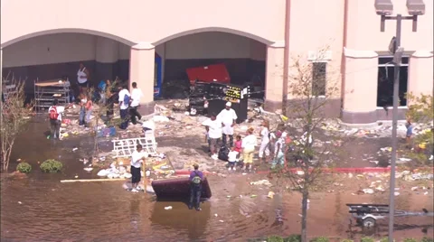 Hurricane Katrina Damage Flood Stock Footage 37277228
