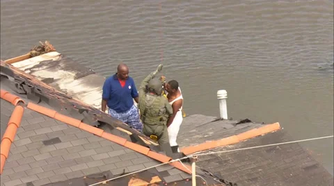 Hurricane Katrina Damage Stock Footage 37275534