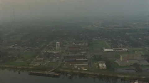 Hurricane Katrina Damage Neighborhood Stock Footage 37277853